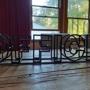 POTTERY BARN "OFFICE" wrought iron sign